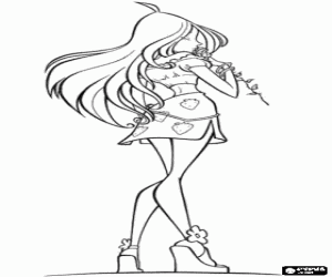 Pintar La fada Flora amb una flor