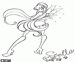 Pintar La fada Stella de Winx Club