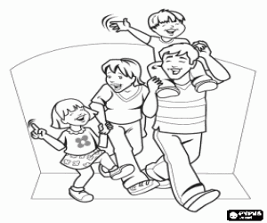 Pintar Una família feliç al dia del pare