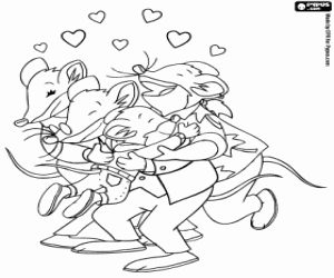 Pintar La família Stilton feliç