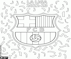 Pintar El FC Barcelona, campió 2022-2023