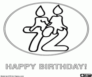 Pintar Per a un feliç 72 aniversari