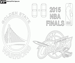 Pintar Final 2015 NBA Warriors contra Cavaliers