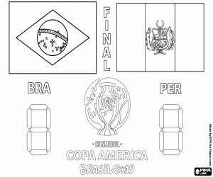Pintar Final de la Copa Amèrica Brasil 2019