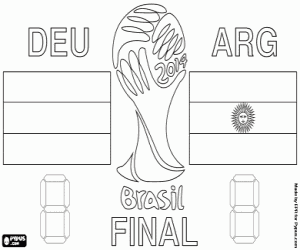 Pintar Final de la Copa Mundial Brasil 2014