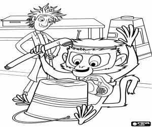 Pintar Flint observant el mico Steve