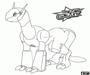 Pintar En Fluffy, gos robot de Team Galaxy