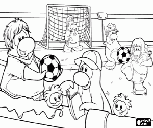 Pintar Futbol de pingüins, Club Penguin
