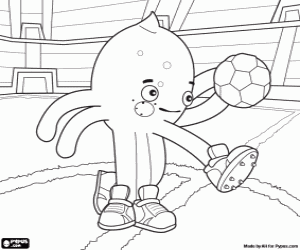 Pintar El futbolista Pypus a l'estadi