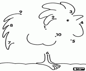 Pintar Un gall per dibuixar punt a punt