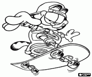 Pintar Garfield com un skater