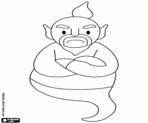 Pintar El geni de la llàntia de Aladdin