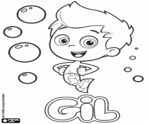 Pintar Gil, personatge de Bubble Guppies