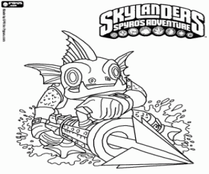 Pintar Gill Grunt, un Skylander d'aigua