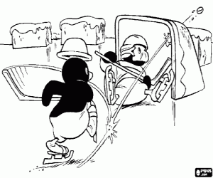 Pintar El gol del Pingu en hoquei sobre gel