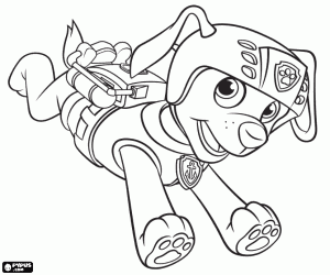 Pintar El gos labrador Zuma de Paw Patrol