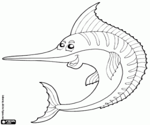 Pintar Un gran peix espasa