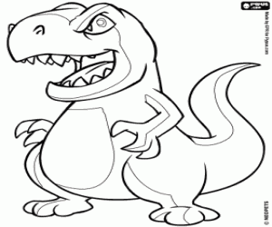 Pintar Grarrl, el dinosaure de Neopets