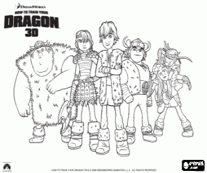 Pintar Grup de nens víkings