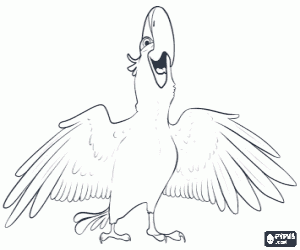 Pintar El guacamai Blu de la pel·lícula Rio