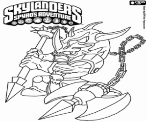 Pintar El guerrer Skylander Voodood