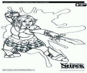 Pintar Una guerrera ogresa, Fiona