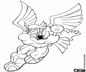 Pintar Hawkman, superheroi de DC Comics