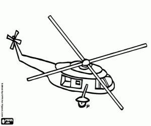 Pintar Un helicòpter volant, des de dalt