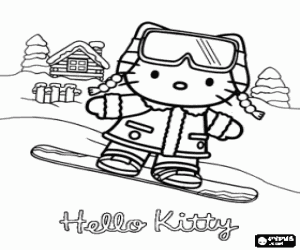 Pintar Hello Kitty amb el snowboard
