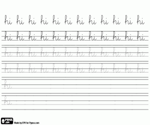 Pintar HI per aprendre a escriure