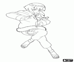 Pintar Hinata Hyuga, personatge de Naruto