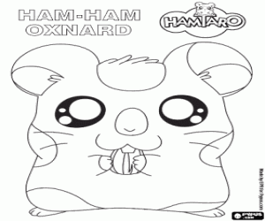 Pintar El hàmster Oxnard, amic de Hamtaro