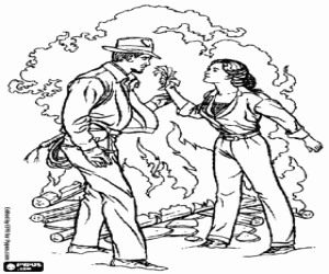 Pintar Indiana Jones i Marion