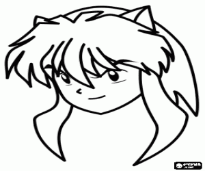 Pintar Inuyasha, la cara del protagonista