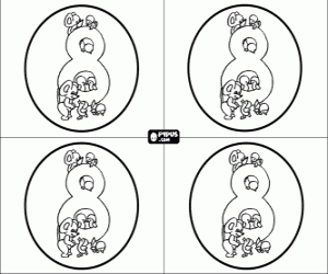 Pintar Invitacions per festa de vuit anys