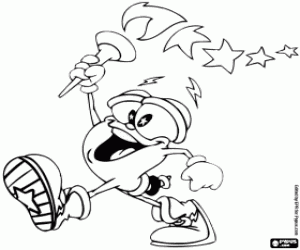 Pintar Izzy, mascota d'Atlanta 1996