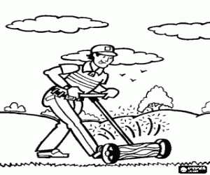 Pintar El jardiner del camp de golf