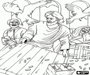 Pintar Jesús al temple