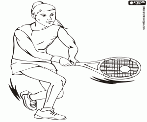 Pintar Una jugadora de tennis als Jocs Olímpics