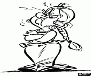 Pintar Karabella, dona del poble gal