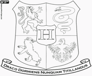 Pintar L'emblema de l'Escola Hogwarts