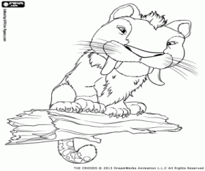 Pintar L'estrany tigre dels Croods