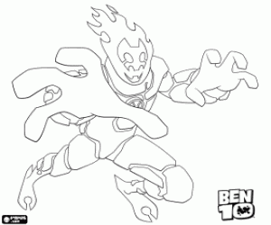 Pintar L'extraterrestre de Ben 10 Heatbleast