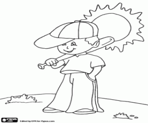 Pintar L'infant i el bat de beisbol