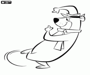 Pintar L'ós Yogui comença a córrer