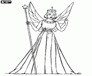 Pintar La reina de les fades amb la corona