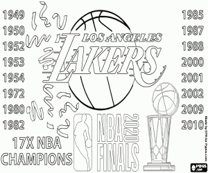 Pintar Els Lakers, campions de l'NBA 2020