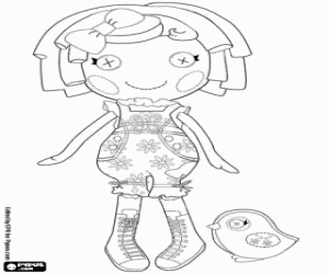 Pintar Lalaloopsy i un ocellet