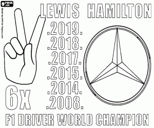 Pintar Lewis Hamilton, campió del món x6