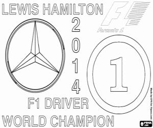 Pintar Lewis Hamilton, campió F1 2014